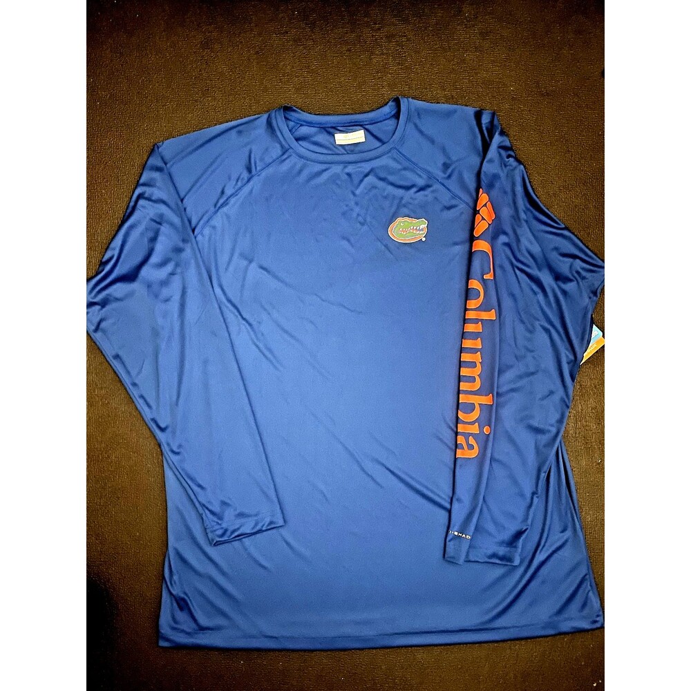 COLUMBIA Sz -XXL- Blue Crew/Long Sleeve Jersey Shirt FPS 50